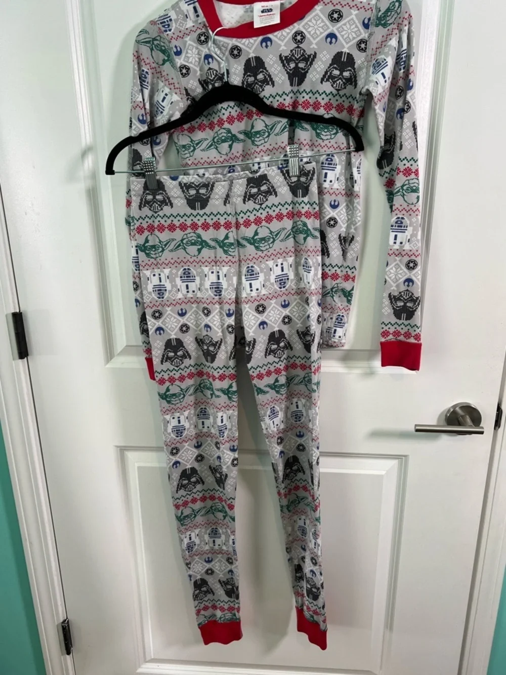 Hanna Andersson Star Wars Fair Isle holiday long john pajama Boys Size 14